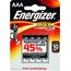 Элемент питания LR03 AAA Energizer MAX  Alkaline 4 штуки в блистере